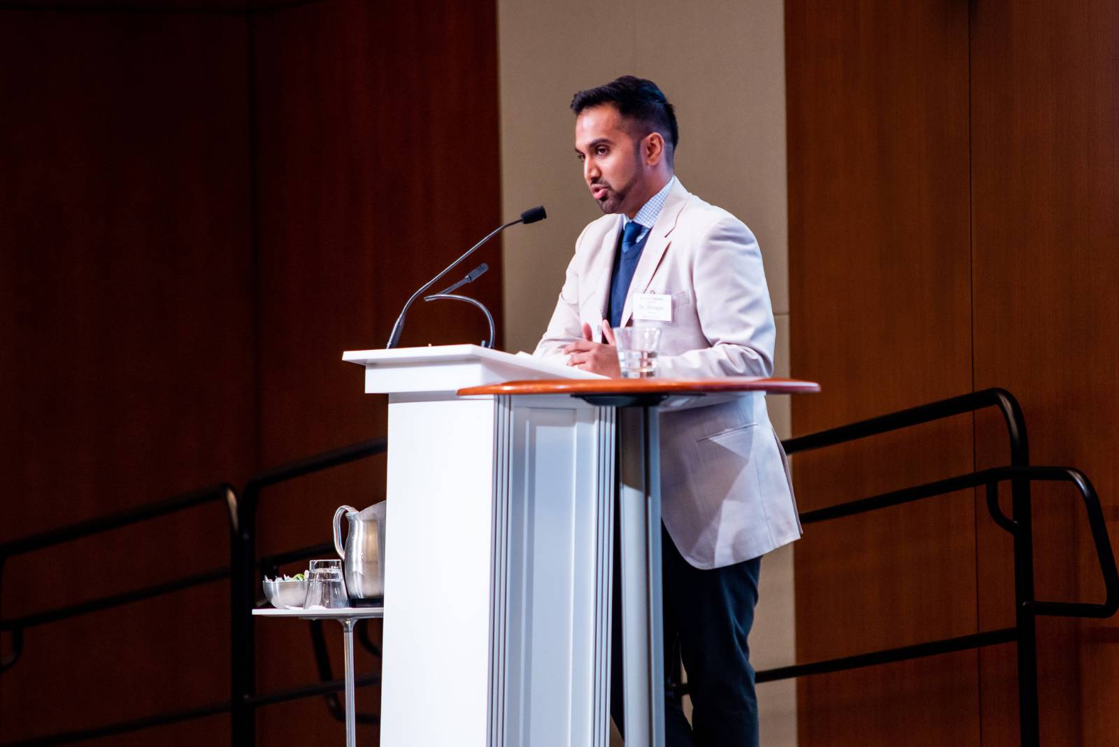 Dr. Shivajan Sivapalan presenting to audiences at SAAAC's Access Counts