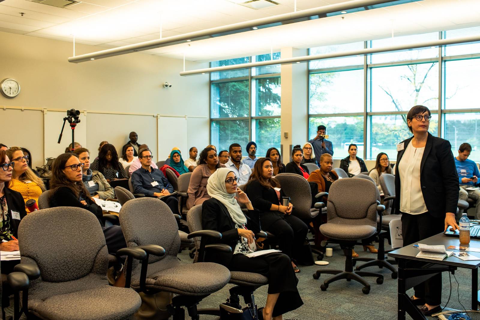 Joanna Samuels addressing audience at SAAAC's Access Counts Conference